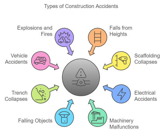 types of construction site accidents