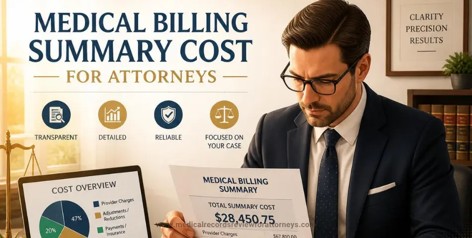 Medical Billing Summary Cost for Attorneys