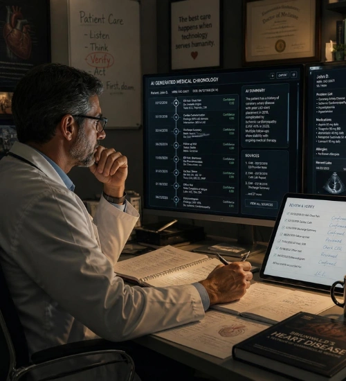 AI medical chronology verification